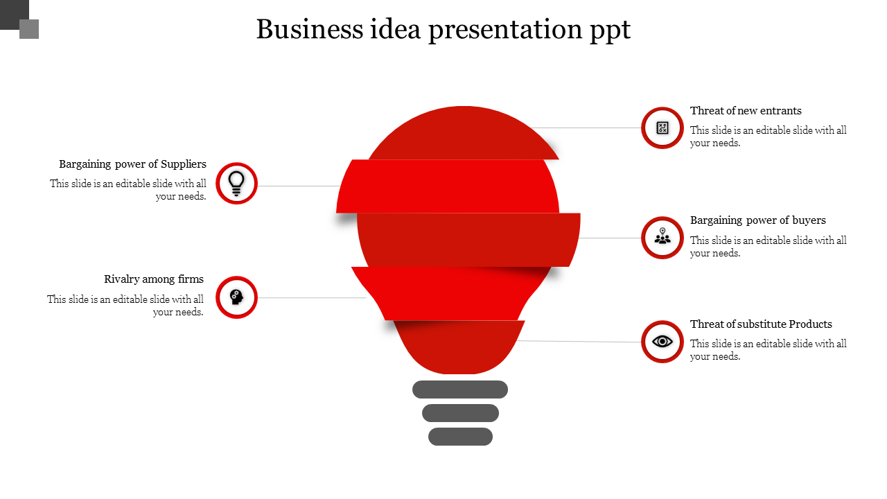 business idea presentation ppt-Red